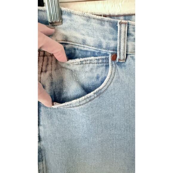 Billabong X Wrangler Womens High Rise Super Flare Blue Jeans Floral Patchwork 28 - Picture 10 of 16